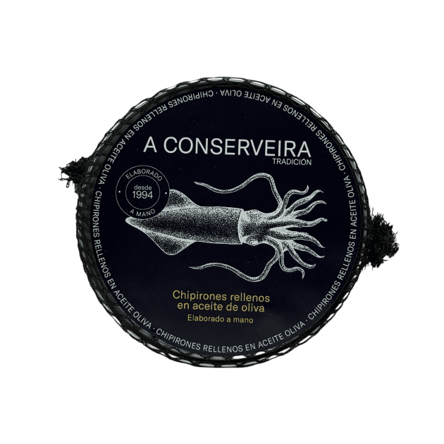 Chipirones rellenos en aceite de oliva